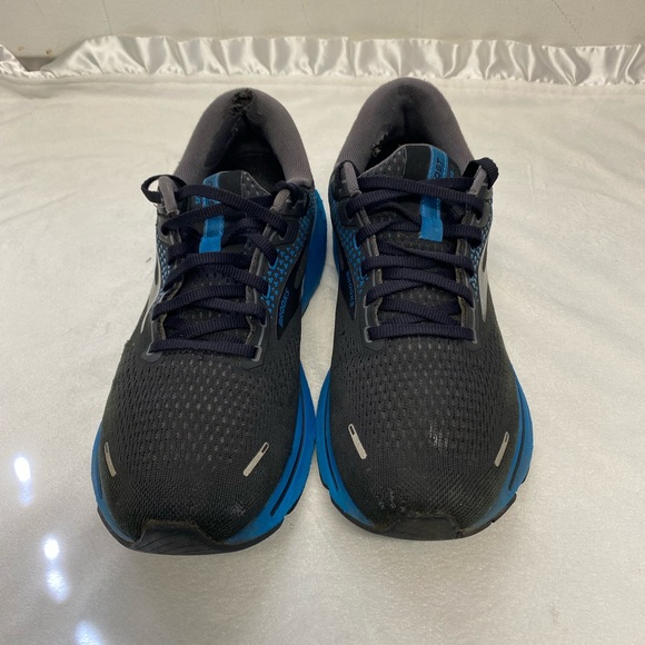Brooks Ghost 14 Men’s Size 10 D Black Blue Running 1103691D056 Lace Up Sneaker - Picture 3 of 10